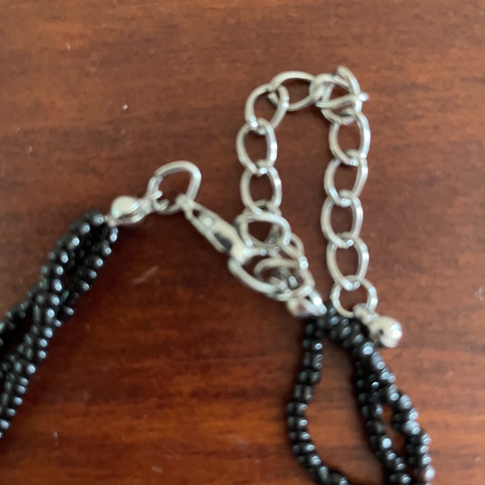Erica Lyons Beaded Necklace and Earring Set with Blown Glass Pendant - Picture 2 of 2